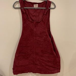 AE red overall dress XL